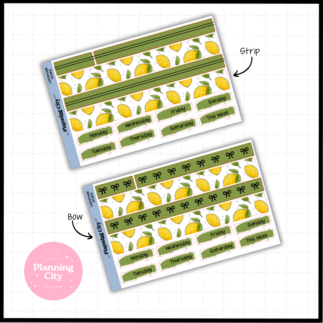 Lemonade Stand Foiled Washi & Date Covers Add on