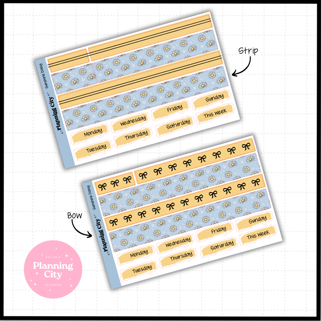 Sunshine Daisy Foiled Washi & Date Covers Add on