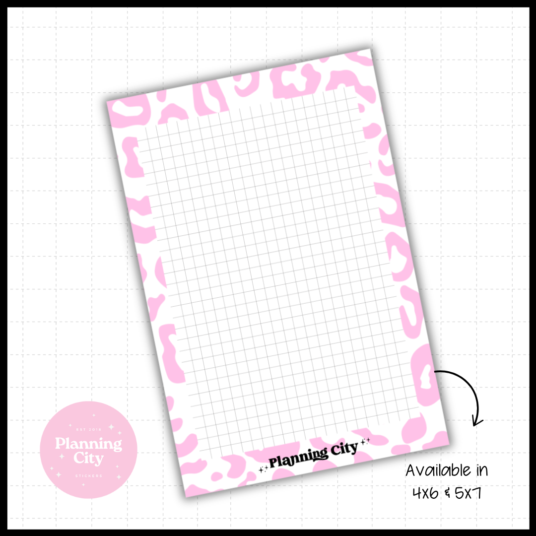 Light Pink Leopard Notepad