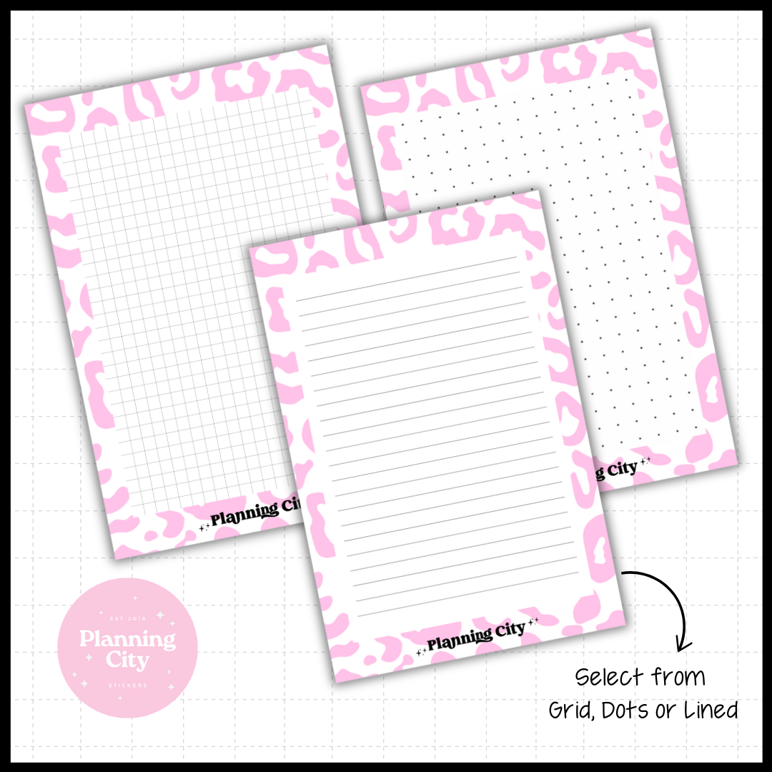 Light Pink Leopard Notepad