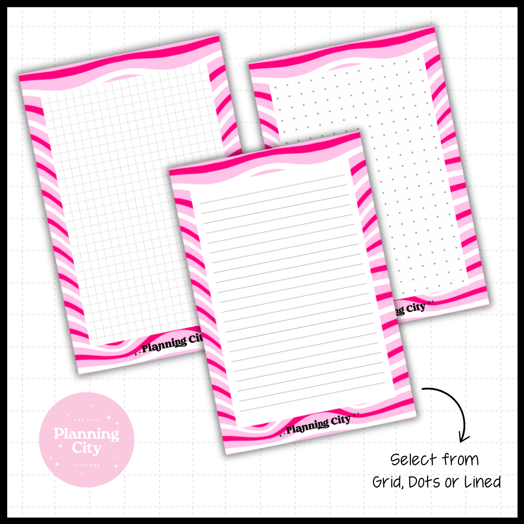 Pink Swirl Notepad