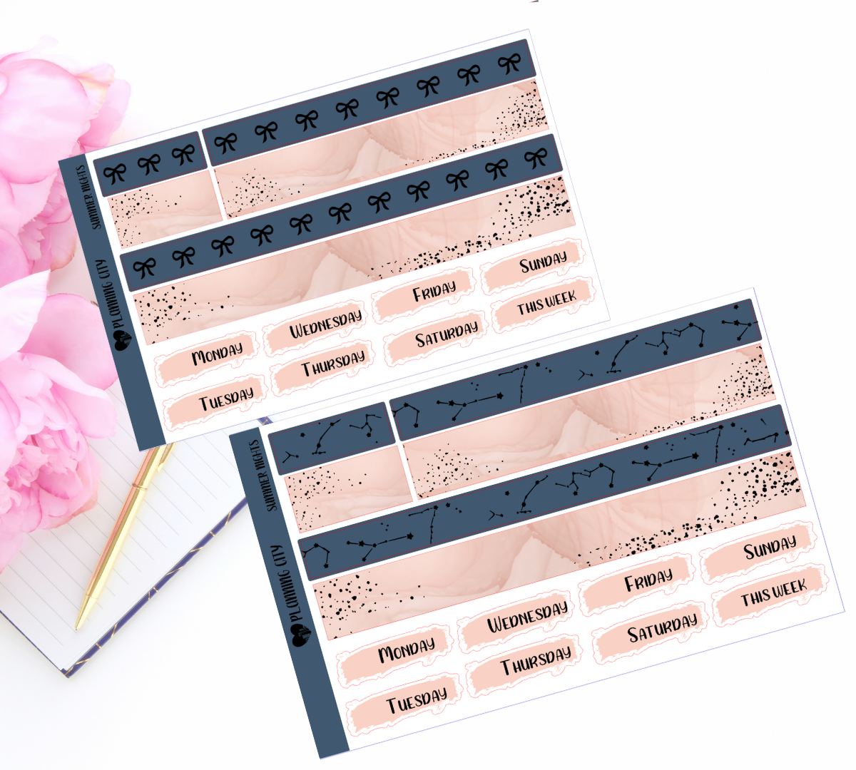 Summer Nights Foiled Washi & Date Covers Add on