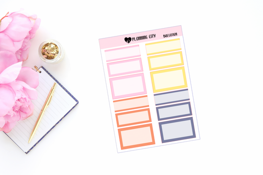 Baecation Functional Boxes Add on Planner Stickers